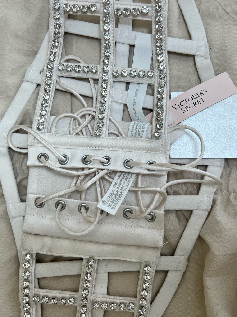 Victoria's Secret Ivory Crystal-Embellished Lingerie Set - Picture 8 of 10